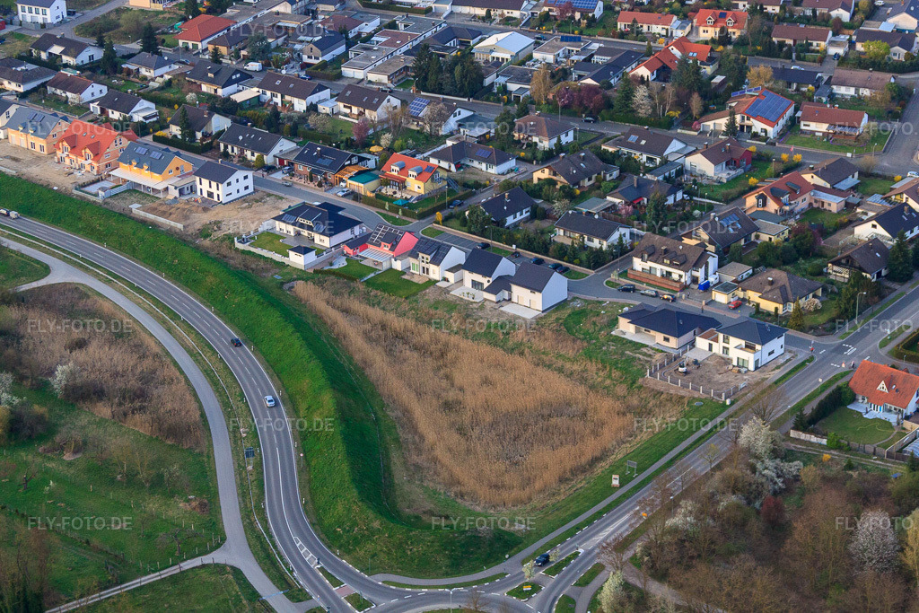 Luftbild: Forstlandallee x Buchstr in Jockgrim im Bundesland Rheinland-Pfalz in Deutschland. Foto: IMG_63420.jpg vom 28.03.2014 durch Werner Riehm/FLY-FOTO.de