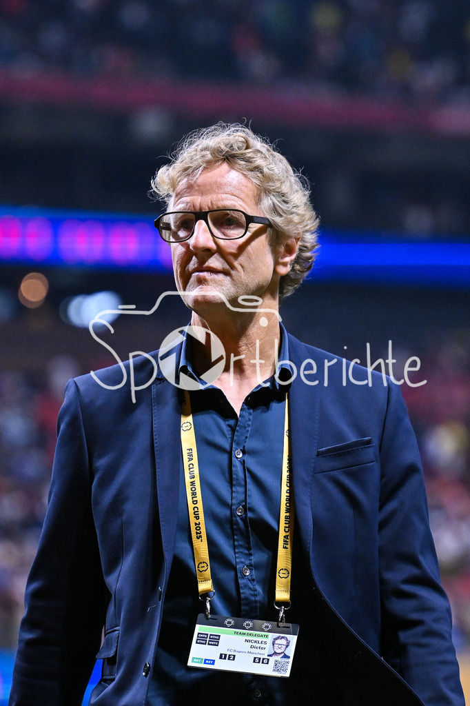 Paris Saint Germain - FC Bayern München | im Bild Dieter NICKLES - Pressesprecher des FC Bayern Muenchen / FIFA Club World Cup: Paris Saint Germain - FC Bayern Muenchen, Mercedes Benz Stadium am 05.07.2025 / NOT FOR SALE IN USA / Einzelfoto / Freisteller