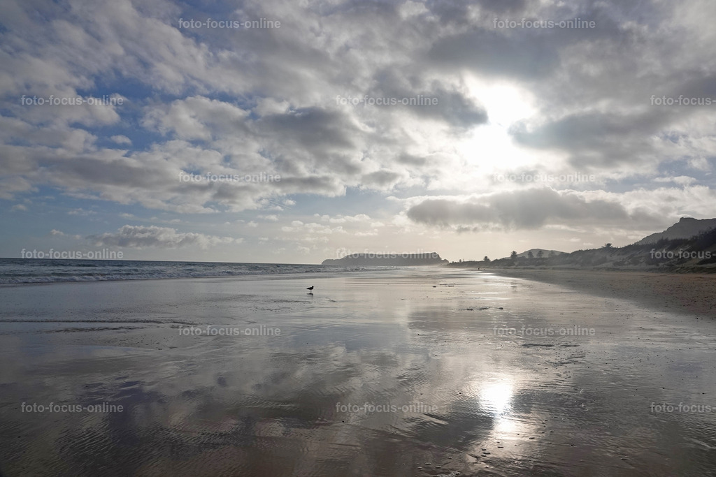Beach | Beach, waves and clouds Atlantik, evening