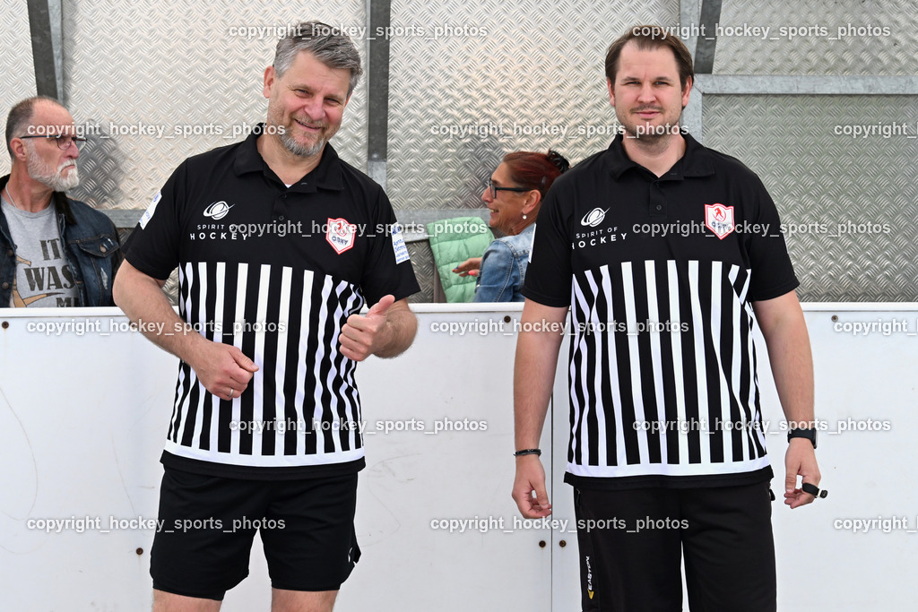 SV ASKÖ Ballhockey Villach vs. Ultras Spittal | Alois Steiner Referee, Eicher Herbert Referee, SV ASKÖ Ballhockey Villach vs. Ultras Spittal, SV ASKÖ Ballhockey Villach vs. Ultras Spittal am 10.05.2026 in Villach (Alpen Arena ), Austria, (Photo by Bernd Stefan)