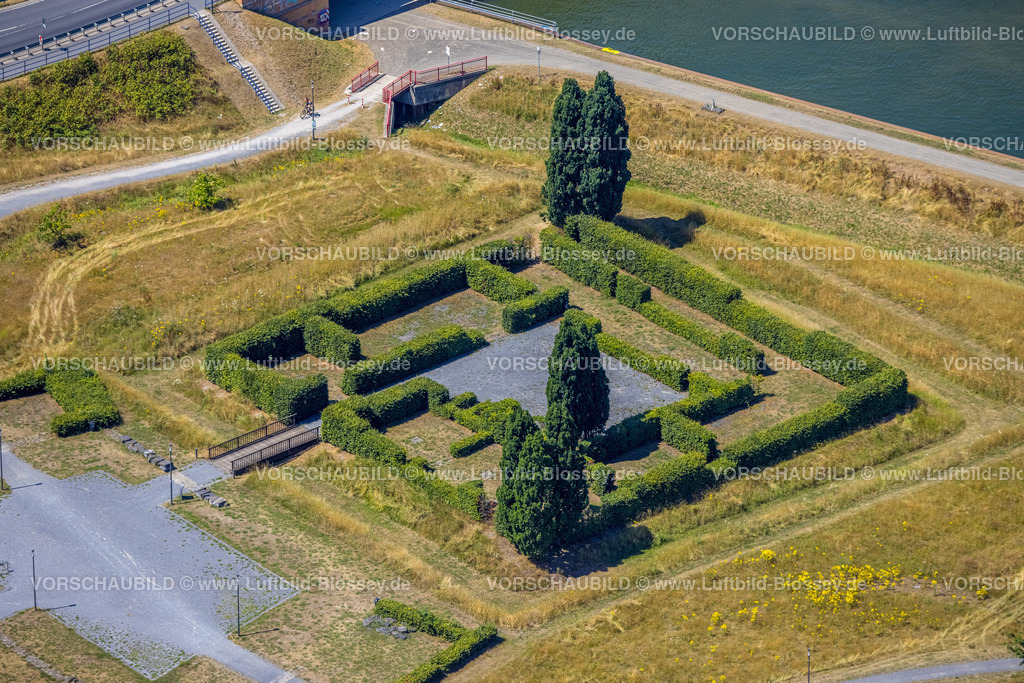 Castrop-Rauxel220706286 | Luftbild, Landschaftsarchäologischer Park Henrichenburg, Hecken Labyrinth, Henrichenburg, Castrop-Rauxel, Ruhrgebiet, Nordrhein-Westfalen, Deutschland