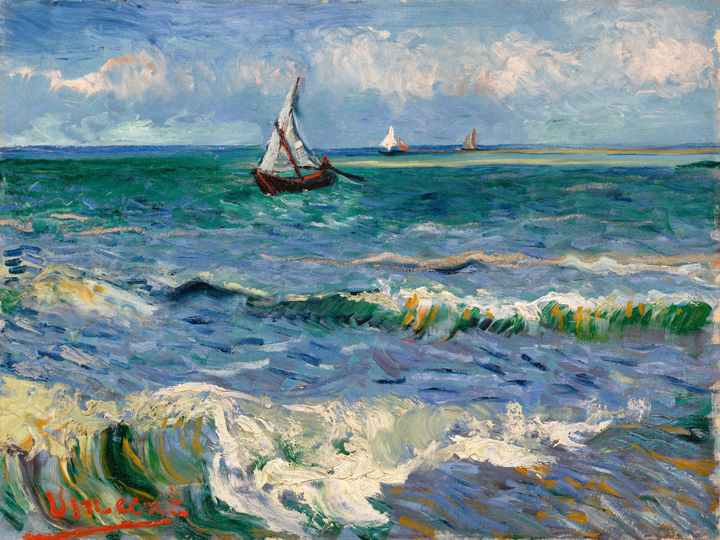 Vincent Van Gogh - Seenlandschaft in der Nähe von Les Saintes-Maries-de-la-Mer | Moderne Wandbilder auf Leinwand, Acylglas, Alu-Dibond oder als Poster. Tauchen Sie ein in die Welt KI-generierter Kunstwerke - entdecken Sie hochwertige Kunstdrucke unserer Gemälde, Illustrationen und fotorealistischen Motive.