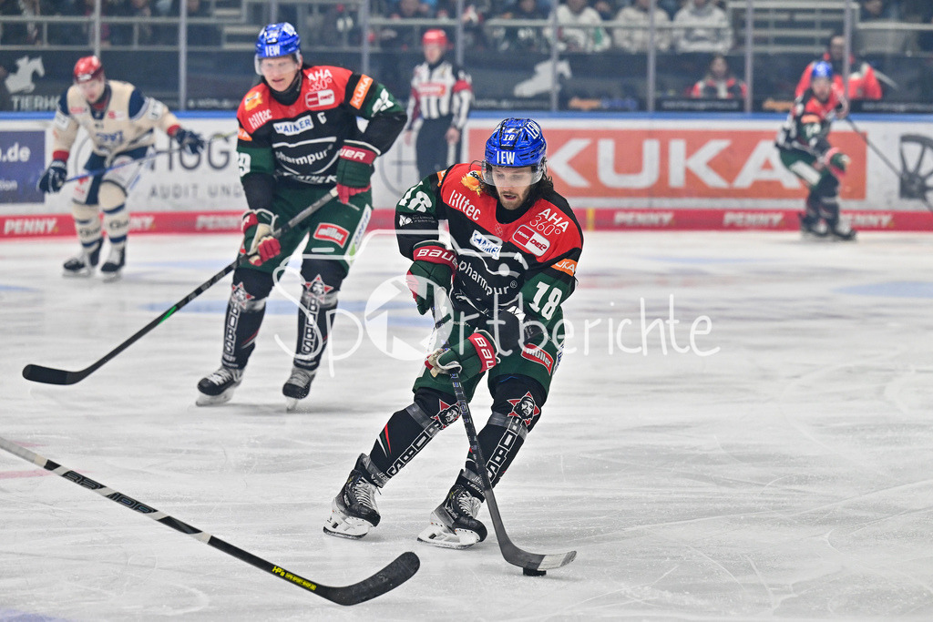 Augsburger Panther - Schwenninger Wild Wings | am Puck Anthony LOUIS (Augsburger Panther #18) / DEL: Augsburger Panther - Schwenninger Wild Wings, Curt Frenzel Stadion am 24.01.2025