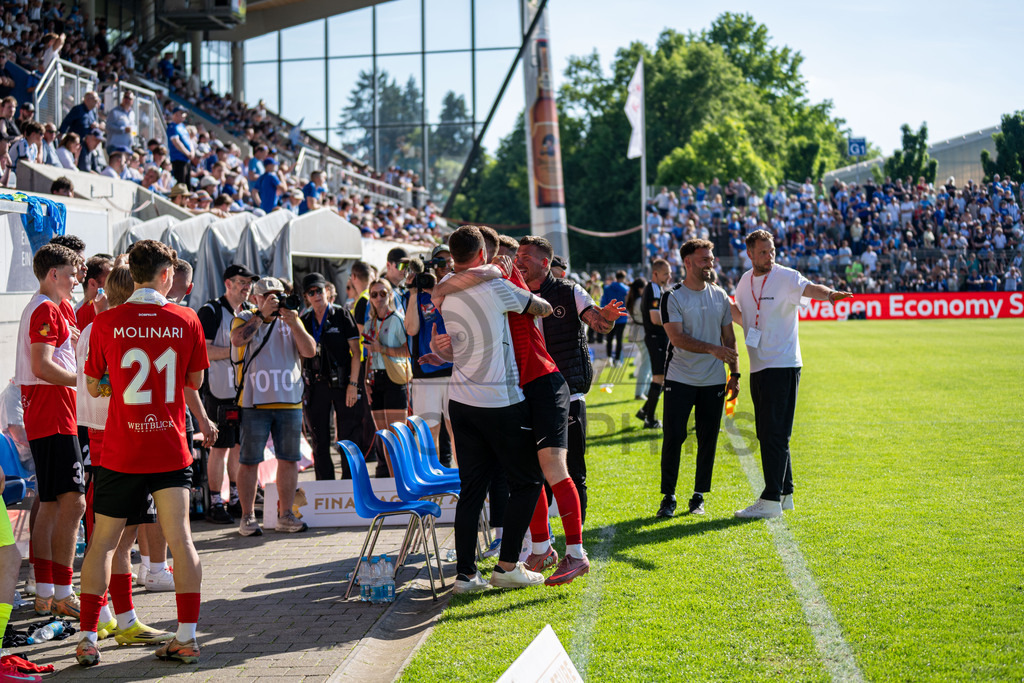 Stuttgarter Kickers vs. SG Sonnenhof Großaspach, Fussball, WFV-Pokal, Finale, 23.05.2026 | Jubel nach Abpfiff bei SG Sonnenhof, Stuttgarter Kickers vs. SG Sonnenhof Großaspach, Fussball, WFV-Pokal, Finale, 23.05.2026