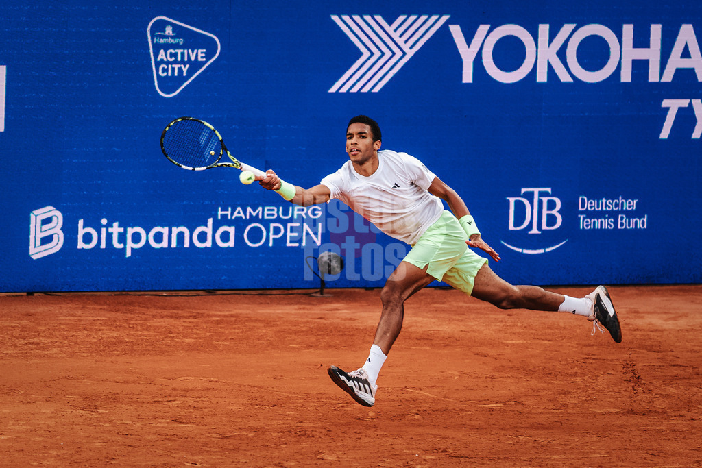 Tennis | Männer | bitpanda Hamburg Open | ATP 500 | Felix Auger-Aliassime (CAN) vs. Andrei Andrejewitsch Rubljow (RUS) | 23.05.2025 | Felix Auger-Aliassime Vorhand