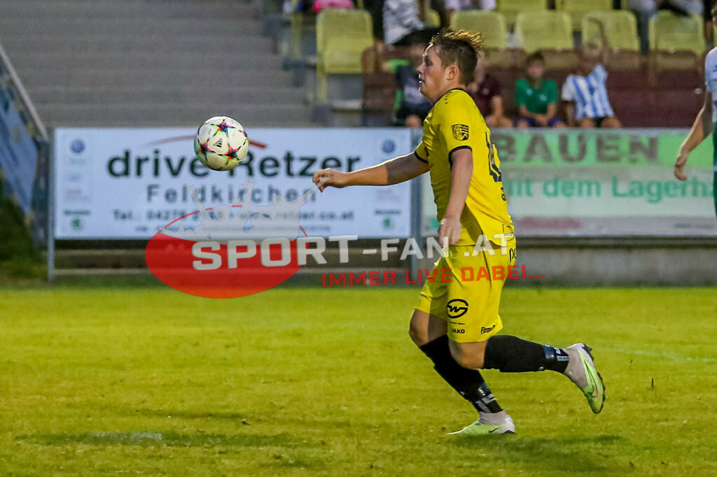 SV Feldkirchen - SC Launsdorf 2-1, Unterliga Ost | Fabian Gangl (SC Launsdorf #10) SV Feldkirchen - SC Launsdorf 2-1 am 23.08.2023 in Feldkirchen
(Modehaus NIMO Arena), Austria, (Photo by Ernst Krawagner sport-fan.at) - Realisiert mit Pictrs.com