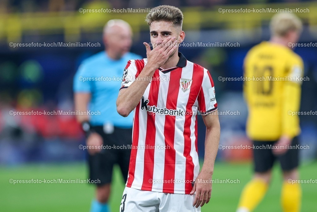 UCL01102501227 | 01.10.2025, Fußball, UEFA Champions League, Borussia Dortmund - Athletic Club Bilbao, BVB Stadion, 2. Spieltag, Saison 2025 2026: Robert Navarro (Bilbao #23)  Regulations prohibit any use of photographs as image sequences and or quasi-video.