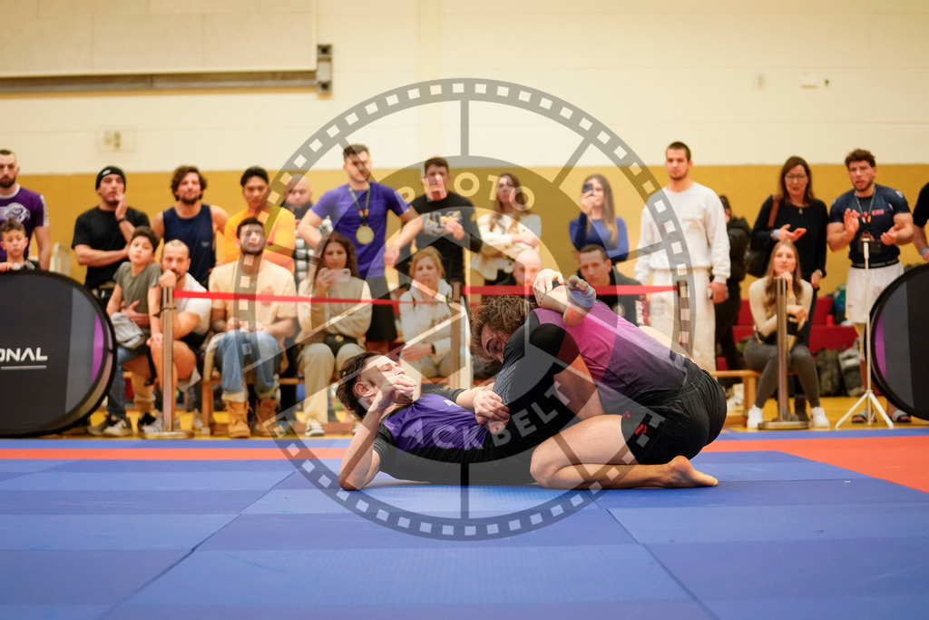 20240203PBB10042 | Fighters compete during the Brazilian Jiu-Jitsu Championship of the AJP Tour in Maintal by Frankfurt am Main, Germany, on February 2, 2024.