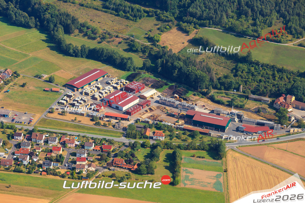 Die Luftaufnahme Untererthal - Hammelburg wurde vom UL-Flugzeug (keine Drohne) aus fotografiert.Hohe Druck- Auflösung-die Geschenkidee!