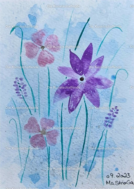 The ArtCreator-111514 | Kunstdruck von handgemalter Postkarte. | Art print from hand painted postcard. - Realisiert mit Pictrs.com