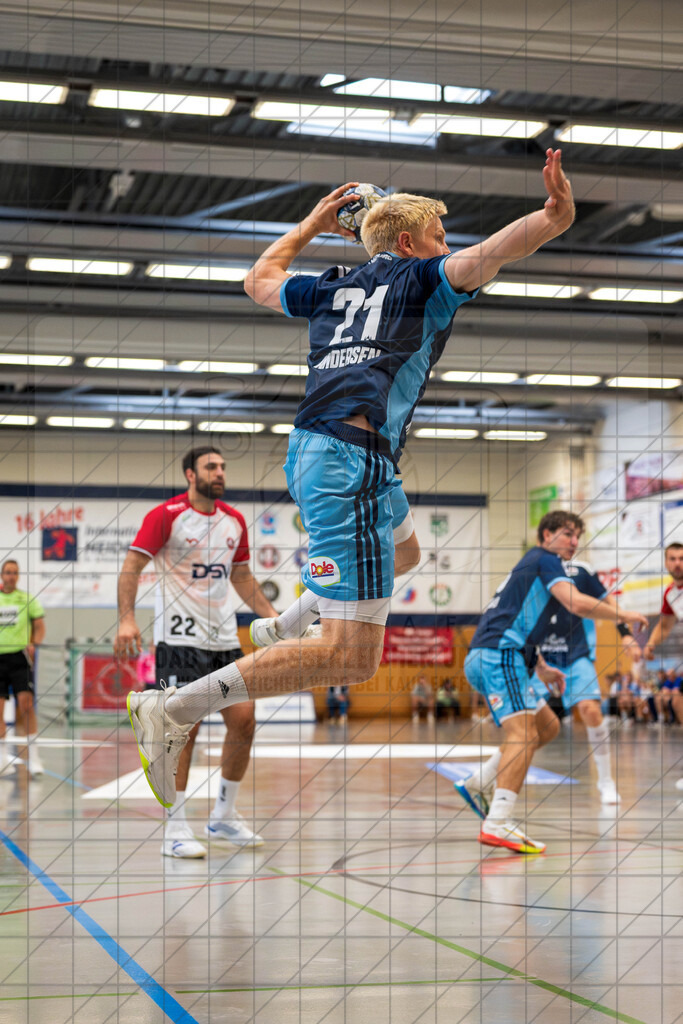 IHC 2026 - Handball-Club Hamburg vs. HØJ Elite | Frederik Bo Andersen (Handball-Club Hamburg #21); IHC 2026 - Handball-Club Hamburg vs. HØJ Elite am 07.08.26 in Sporthalle KGS, Schneverdingen - Realisiert mit Pictrs.com