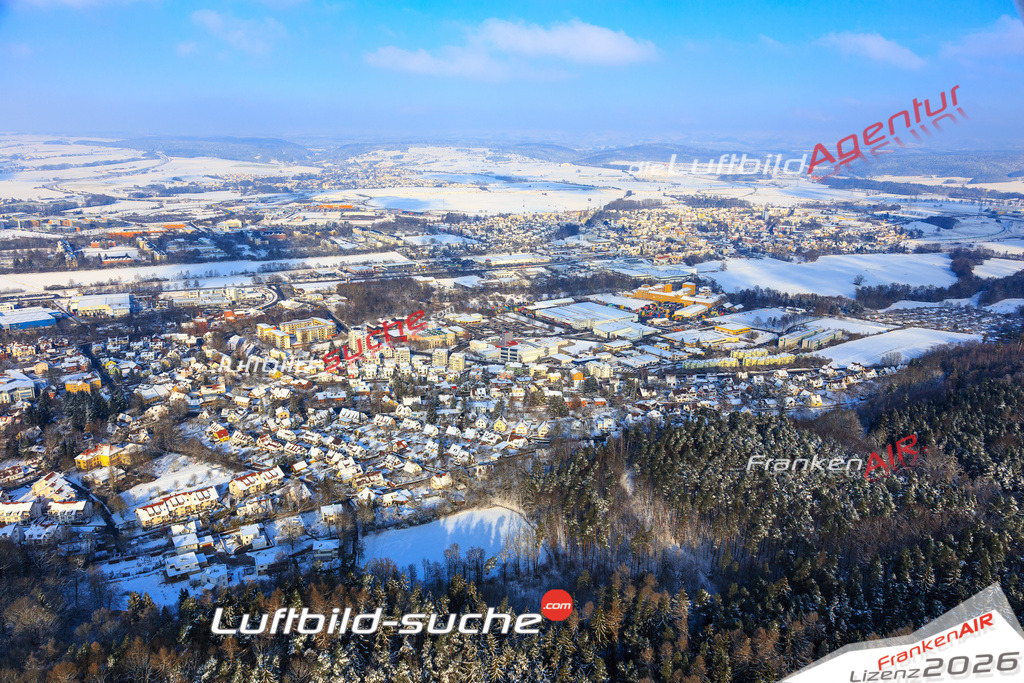 Die Luftaufnahme der Stadt Coburg wurde vom UL-Flugzeug heraus erstellt ( keine Drohne )- hohe Auflösung für beste Qualität