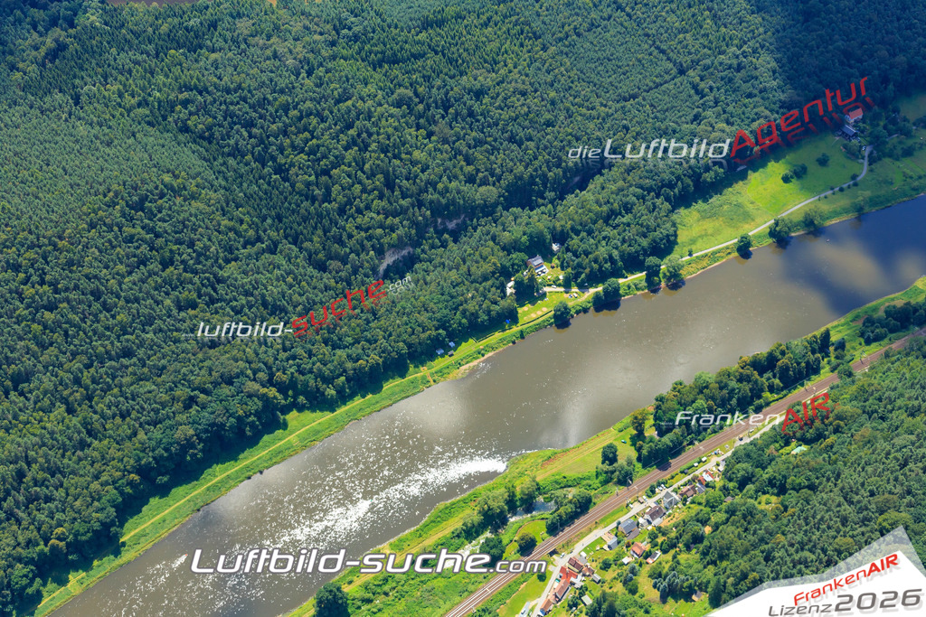 Luftbild von Prossen Porschdorf - Luftaufnahme wurde 2016 von https://frankenair.de mittels Flugzeug (keine Drohne) erstellt - die Geschenkidee