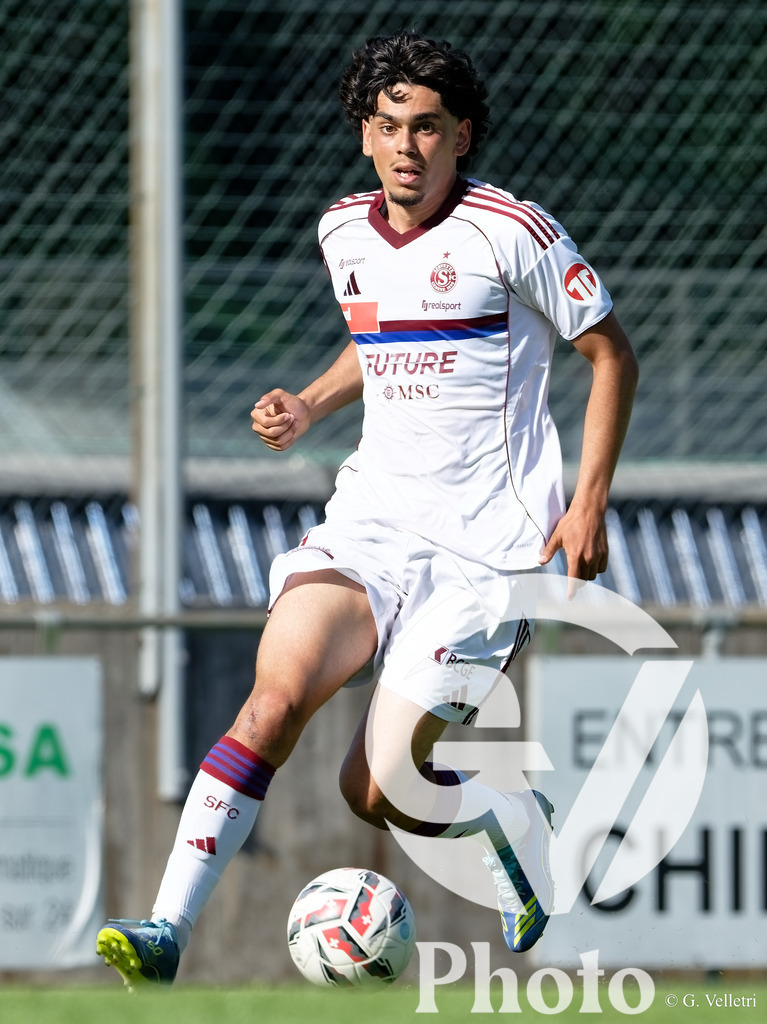 Lancy FC  v Servette FC M-21  - 1ere ligue Classic  | Geneva, Switzerland - April 25 : during the 1ere ligue Classic  match between Lancy FC  and Servette FC M-21  at Stade de Marignac on April 25 , 2026 in Geneva, Switzerland.