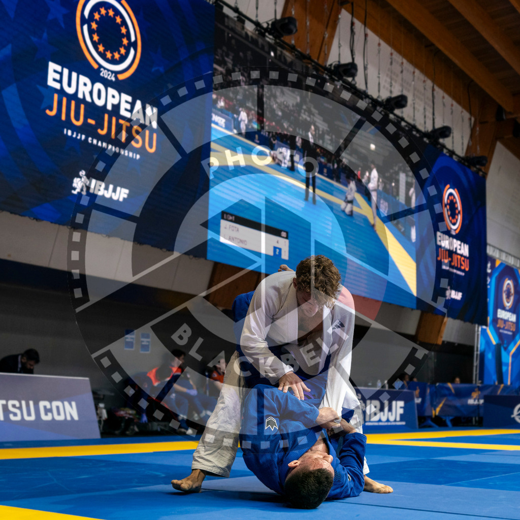 20240123PBB00269 | Fighters compete during the second day of the IBJJF European Championship in Paris, France, on January 23, 2024.