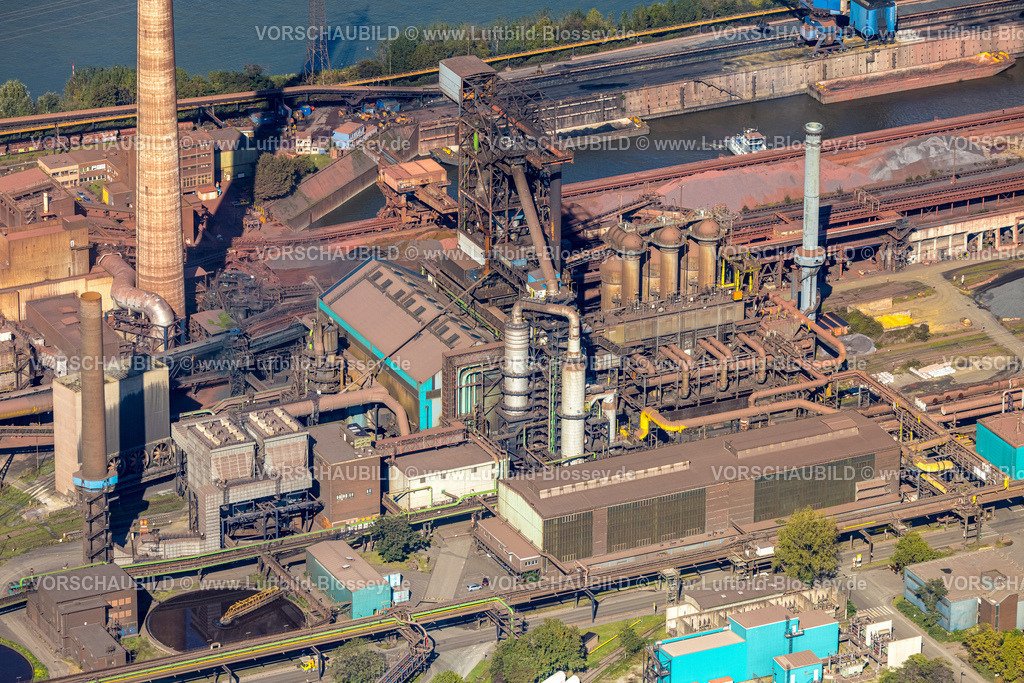 Duisburg241002385 | Luftbild, Hüttenwerke Krupp Mannesmann GmbH HKM am Fluss Rhein, Hüttenheim, Duisburg, Ruhrgebiet, Nordrhein-Westfalen, Deutschland, Duisburg-S