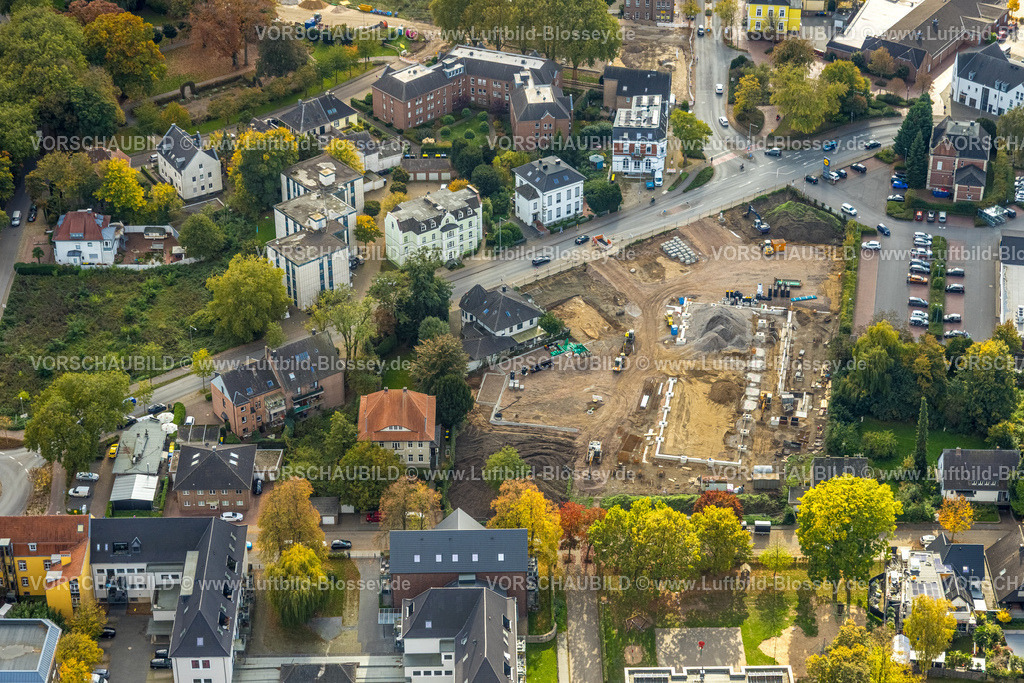 Rees251004795 | Luftbild, Baustelle an der Florastraße für neuen Aldi Supermarkt, Rees, Niederrhein, Nordrhein-Westfalen, Deutschland