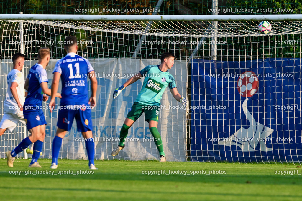 SAK vs. SV Dellach Gail | Tor SAK, #22 Jaka Grilj Miletic SV Dellach Gail, SAK vs. SV Dellach Gail, SAK vs. SV Dellach Gail am 14.08.2025 in Klagenfurt (Sportpark Welzenegg), Austria, (Photo by Bernd Stefan)