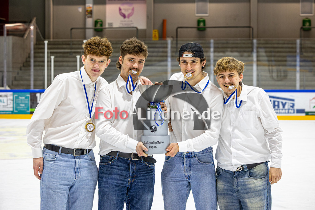 Peißenberg MINERS U20 Meisterfeier | Eishockey Bayernliga U20 Siegerehrung 2026, Peißenberg MINERS U20 Meisterfeier, 20260314,,2026-03-14 in Peißenberg (flatbuy Arena Peißenberg), Copyright: WolfgangxLindner www.foto-lindner.de