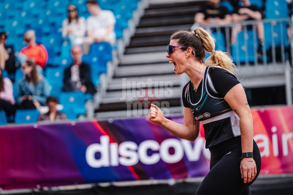 Beachvolleyball | Frauen | Allianz German Beach Tour 2025 | Tourstop Hamburg | 30.05.2025 | Sandra Ferger jubelt