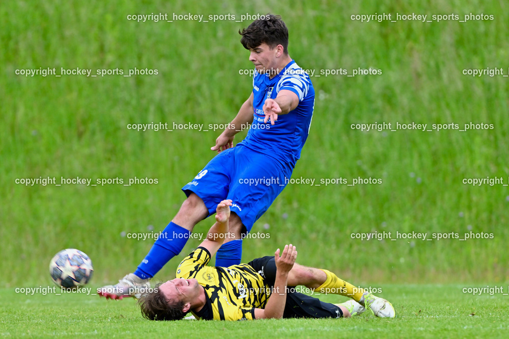 SV Wernberg vs. FC Faakersee | #69 Robert Illing SV Wernberg, #5 Cajetan Maria Thaddäus Kolig FC Faakersee, SV Wernberg vs. FC Faakersee, SV Wernberg vs. FC Faakersee am 01.06.2024 in Wernberg (Sportplatz Wernberg), Austria, (Photo by Bernd Stefan)