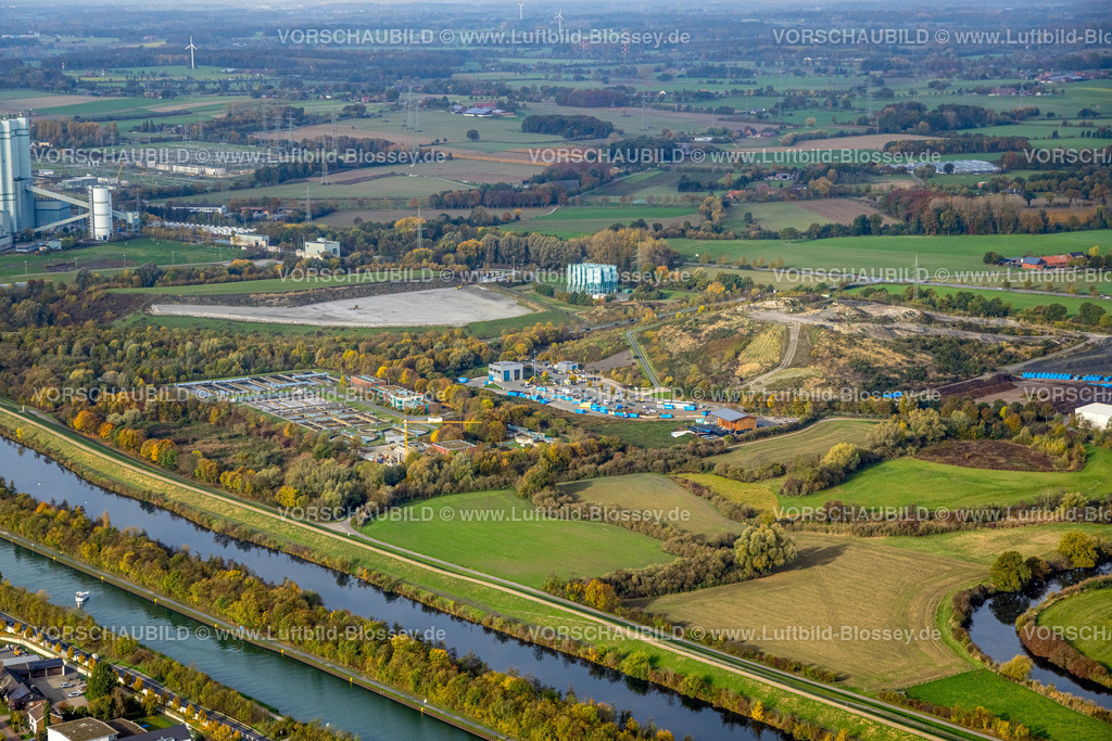 Hamm221012475 | Luftbild, Kläranlage Hamm West, Recyclinghof Abfallwirtschaft und Stadtreinigung Hamm (ASH), Entsorgungszentrum Mülldeponie, Herringen, Hamm, Ruhrgebiet, Nordrhein-Westfalen, Deutschland