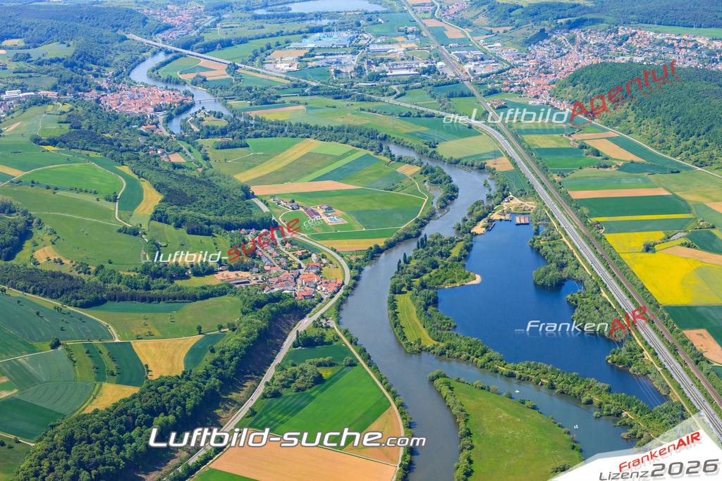 Luftbild von Eschenbach Eltmann - Luftaufnahme wurde 2015 von https://frankenair.de mittels Flugzeug (keine Drohne) erstellt - die Geschenkidee