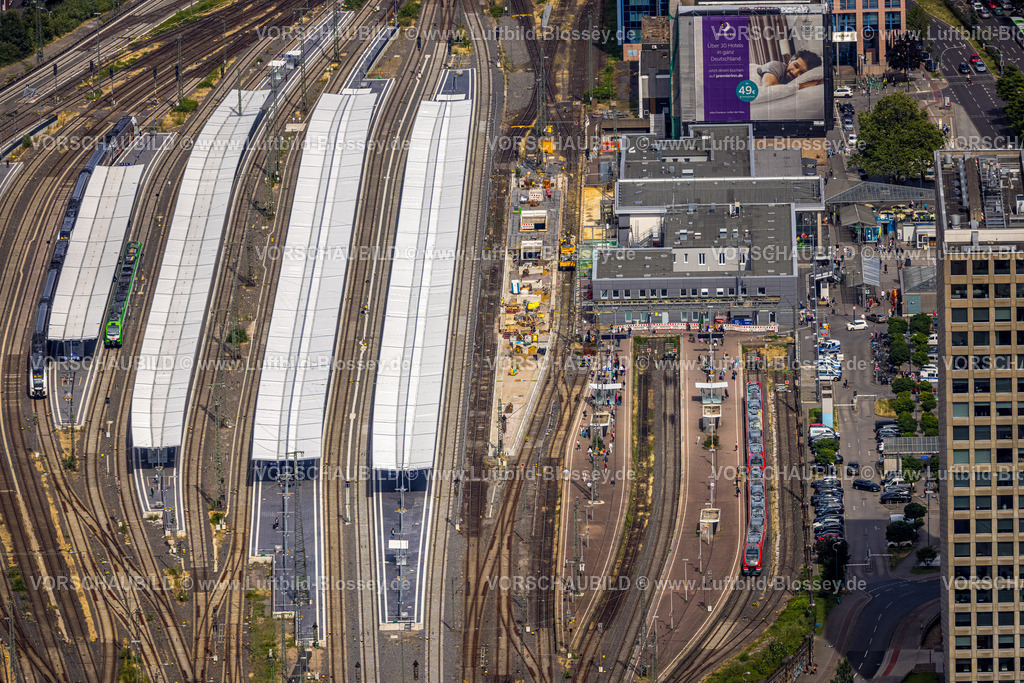 Dortmund230700415 | Luftbild, Dortmund Hauptbahnhof und Bahnsteige, Baustelle, City, Dortmund, Ruhrgebiet, Nordrhein-Westfalen, Deutschland