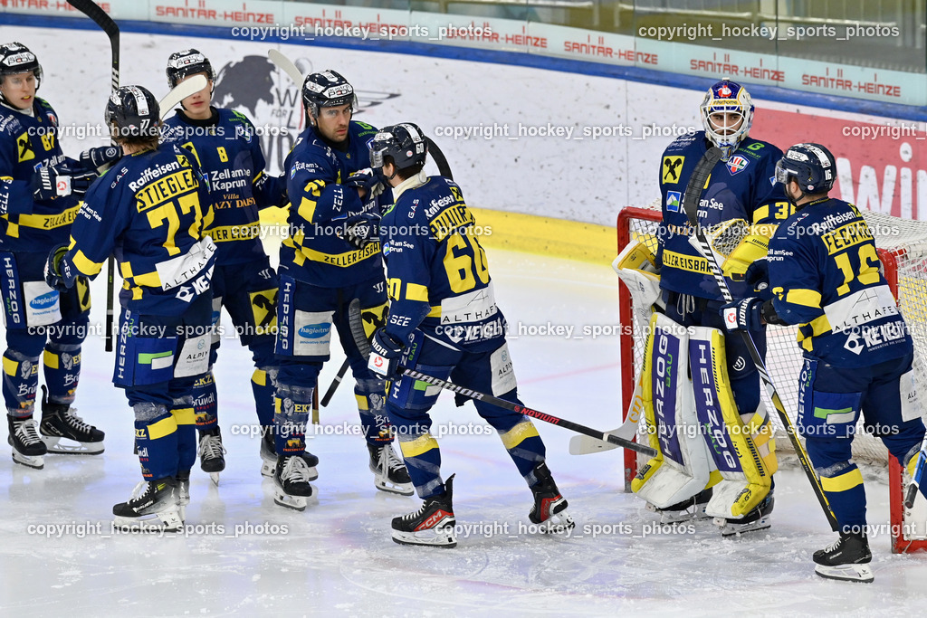 RED BULL HOCKEY JUNIORS vs. EK DIE ZELLER EISBÄREN | #16 Fechtig Bernhard EK DIE ZELLER EISBÄREN, #30 Zimmermann Max EK DIE ZELLER EISBÄREN, #60 Pallierer Timo EK DIE ZELLER EISBÄREN, EK DIE ZELLER EISBÄREN Mannschaft, RED BULL HOCKEY JUNIORS vs. EK DIE ZELLER EISBÄREN, RED BULL HOCKEY JUNIORS vs. EK DIE ZELLER EISBÄREN am 14.01.2025 in Salzburg (Eisarena Salzburg), Austria, (Photo by Bernd Stefan)