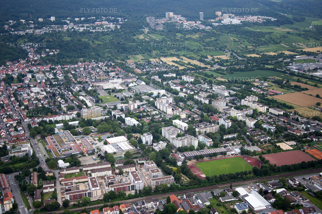 Luftbild: Ortsansicht im Ortsteil Rohrbach in Heidelberg im Bundesland Baden-Württemberg in Deutschland. Foto: IMG_090834.jpg vom 04.07.2016 durch Werner Riehm/FLY-FOTO.de