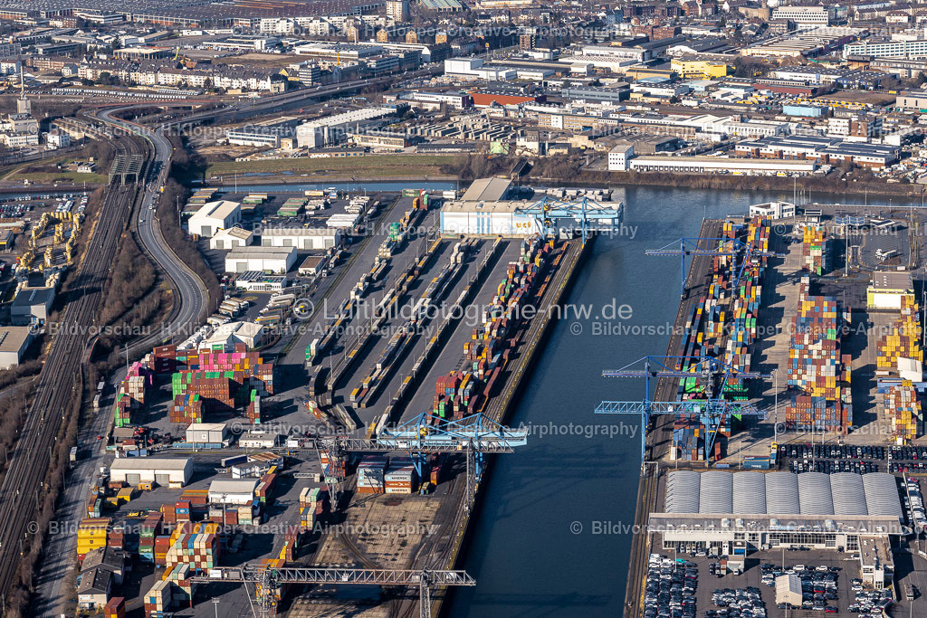 Luftbilder Neuss -6703 | Luftaufnahme Containerterminal im Containerhafen des Binnenhafen in Neuss - Realisiert mit Pictrs.com