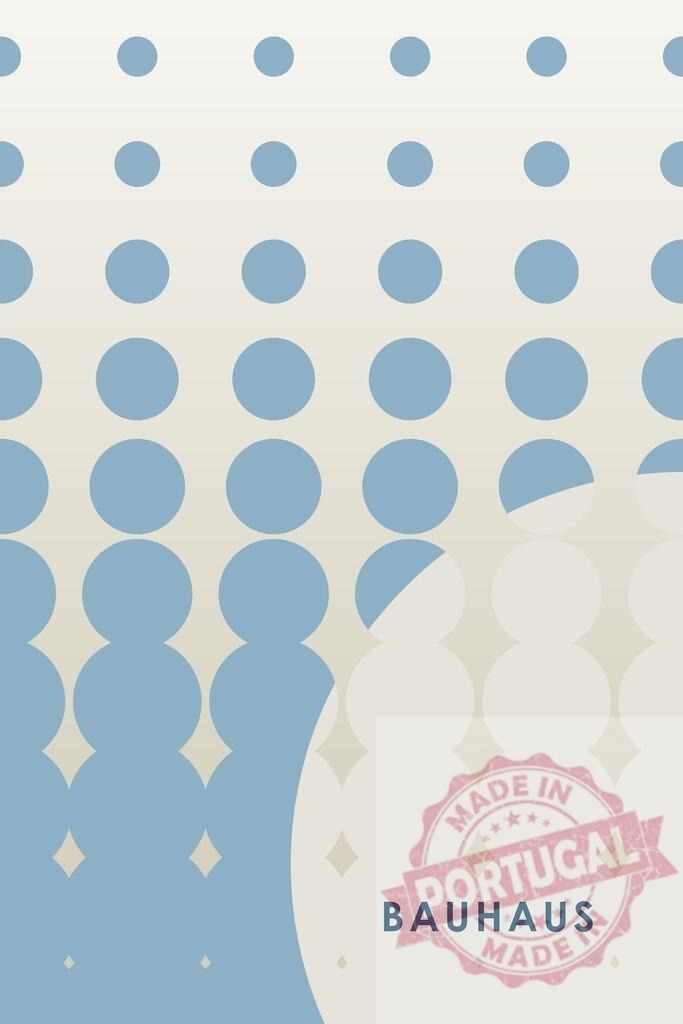 Bauhaus style abstract geometric circles poster design | Abstract geometric pattern in Bauhaus style with blue gradient circles - Realisiert mit Pictrs.com