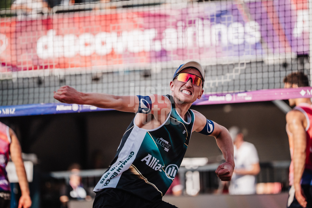 Beachvolleyball | Männer | Allianz German Beach Tour 2025 | Tourstop Hamburg | 31.05.2025 | Momme Lorenz jubelt