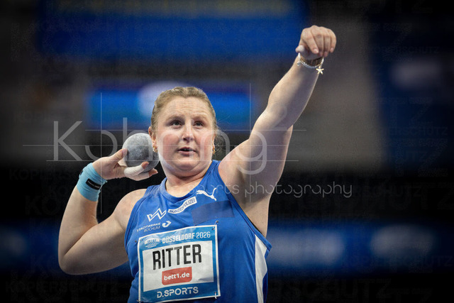 ISTAF Indoor; Duesseldorf, 24.01.2026 | DUESSELDORF, GERMANY - JANUARY 24: Julia Ritter (GER), shot put, during the ISTAF Indoor Dusseldorf at PSD Bank Dome on January 24, 2026 in Duesseldorf, Germany. 