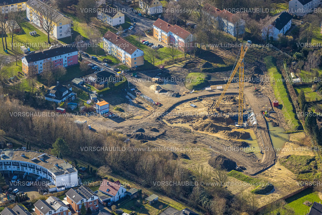 Dortmund240101504 | Luftbild, Baustelle Am Spörkel, Verkehrssituation, Menglinghausen, Dortmund, Ruhrgebiet, Nordrhein-Westfalen, Deutschland