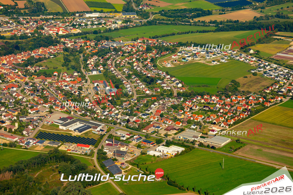 Das Luftbild zeigt :  Ellingen - Die Luftaufnahme wurde 2024 vom UL-Flugzeug aus erstellt ( keine Drohne ) - Hochauflösende Luftaufnahme - Für grossformatige Ausdrucke geeignet. Die Geschenkidee !Mit Lizenz und Bildrechte bestellbar