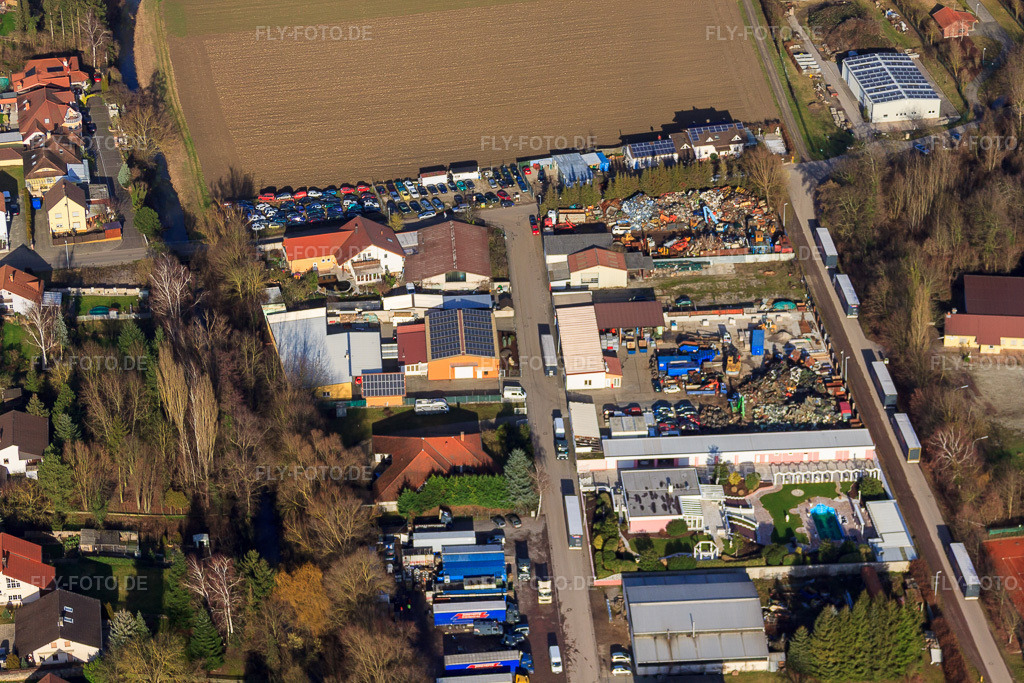 Luftbild: S&M Recycling Linde in Hördt im Bundesland Rheinland-Pfalz in Deutschland. Foto: IMG_48558.jpg vom 14.01.2012 durch Werner Riehm/FLY-FOTO.de