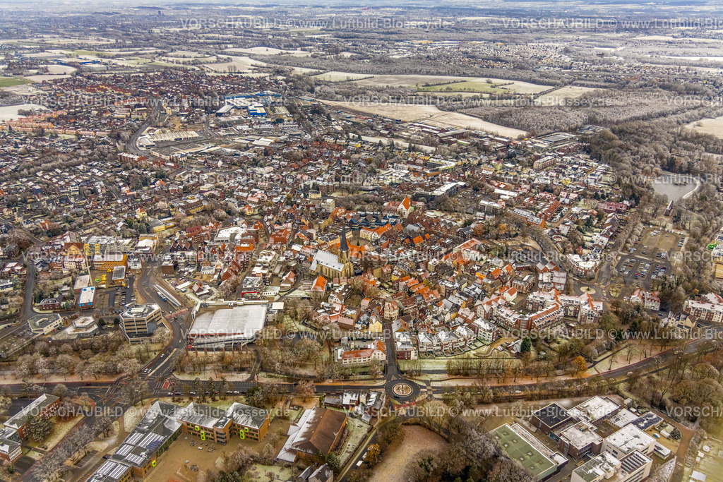 Werne221202232 | Luftbild Innenstad Werne ,Burgwall,  Werne, Ruhrgebiet, Nordrhein-Westfalen, Deutschland