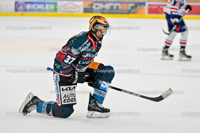 AUT, ICE, Black Wings Linz (AUT) vs Fehervar AV 19 (HUN) | 22.12.2023, Eishalle Linz, AUT, ICE Eishockey Liga, Black Wings Linz (AUT) vs Fehervar AV 19 (HUN), im Bild Andreas Kristler (BWL)


// ICE win2day Hockey League Match between Black Wings Linz (AUT) vs Fehervar AV 19 (HUN) in Linz, Austria on 2023/12/22