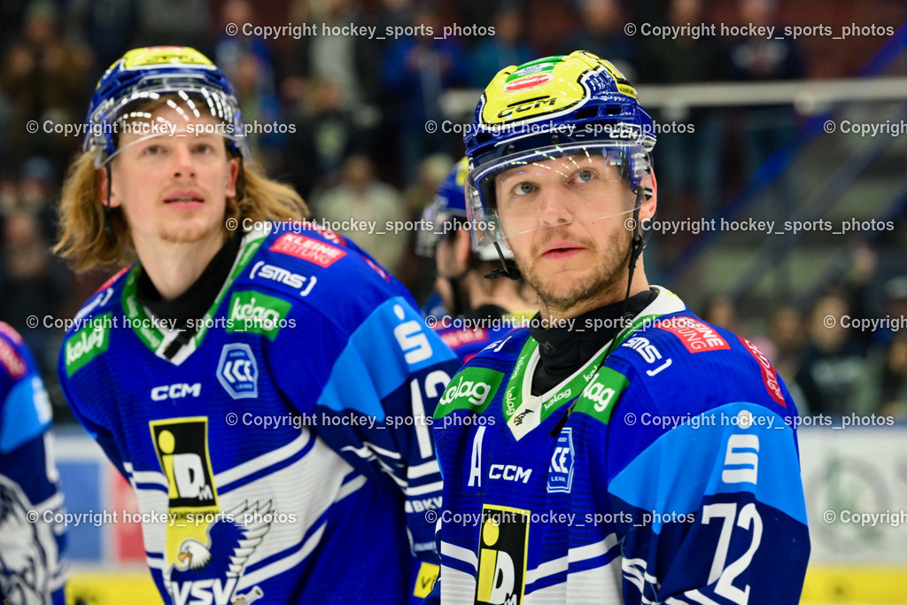 EC IDM WÄRMEPUMPEN VSV vs. HC Bozen | #72 HUGHES John EC VSV, #12 Pearson Chase EC VSV, EC IDM WÄRMEPUMPEN VSV vs. HC Bozen, EC IDM WÄRMEPUMPEN VSV vs. HC Bozen am 14.03.2025 in Villach (Stadthalle Villach), Austria, (Photo by Bernd Stefan)