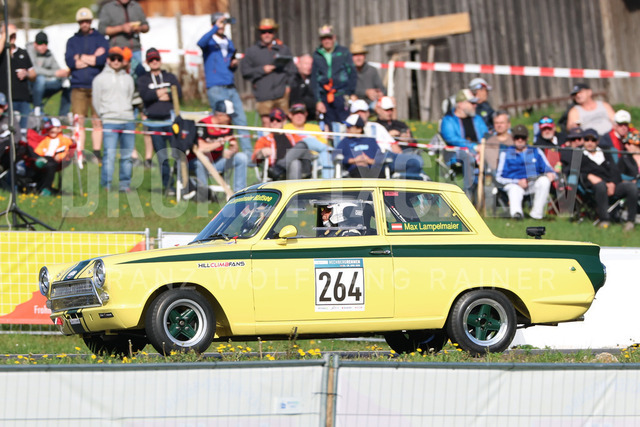 FIA Historic Hill Climb Championship – Rechberg 2026    | Historic race car in action during the FIA Historic Hill Climb Championship at Rechberg, held from 24 to 26 April 2026 near Tulwitz, Styria, Austria. The image shows Maximilian LAMPELMAIER (AUT) Ford Cortina Lotus.     