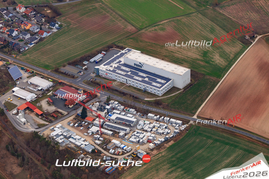 Das Luftbild der Stadt Schlüsselfeld wurde 2018 vom Flugzeug heraus erstellt (keine Drohne) Aufnahmehöhe ca.400 Meter- hohe Auflösung für beste Druck-Qualität