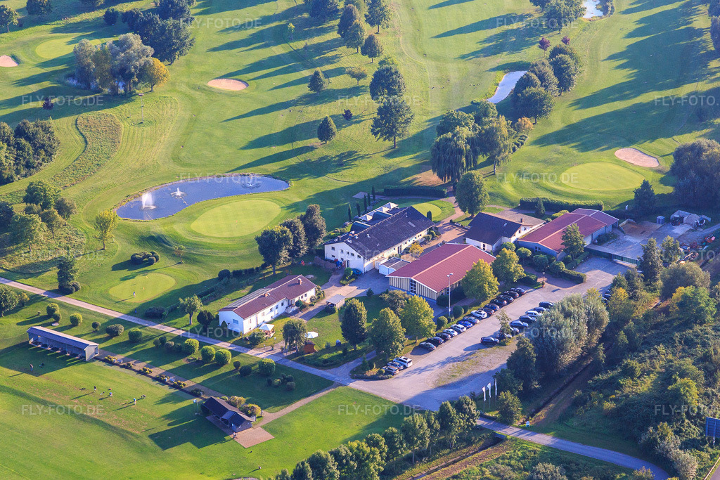 Luftbild: Clubheim des Golf-Club Bensheim e.V. in Bensheim im Bundesland Hessen in Deutschland. Foto: IMG_102992.jpg vom 28.08.2017 durch Werner Riehm/FLY-FOTO.deGolfclub Bensheim