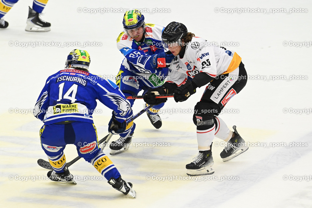 EC IDM Wärmepumpen VSV vs. Pioneers Vorarlberg | #14 Johannes Tschurnig EC VSV, #89 Luca Erne EC VSV, EC IDM Wärmepumpen VSV vs. Pioneers Vorarlberg, EC IDM Wärmepumpen VSV vs. Pioneers Vorarlberg am 03.10.2025 in Villach (Stadthalle Villach), Austria, (Photo by Bernd Stefan)