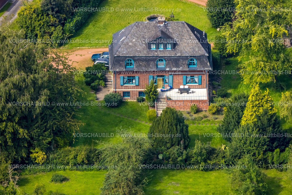 Hamm230902512 | Luftbild, Wohnhaus mit blauen Fensterrahmen Am Haus Kentrop, Mitte, Hamm, Ruhrgebiet, Nordrhein-Westfalen, Deutschland