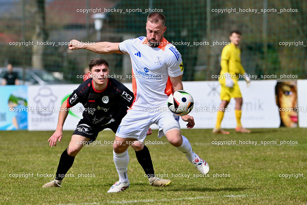 SV Rothenthurn vs. FC Dölsach | #8 Silvio Mandl FC Dölsach, #15 Julian Elias Katholnig SV Rothenthurn, SV Rothenthurn vs. FC Dölsach, SV Rothenthurn vs. FC Dölsach am 04.04.2026 in Rothenthurn (Sportplatz Rothenthurn), Austria, (Photo by Bernd Stefan)