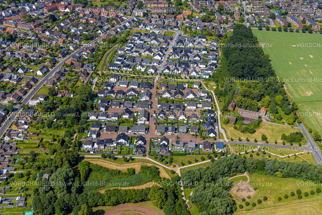 Hamm240706039 | Luftbild, Reihenhaus-Wohnsiedlung Everdings Hof, Bockum-Hövel, Hamm, Ruhrgebiet, Nordrhein-Westfalen, Deutschland