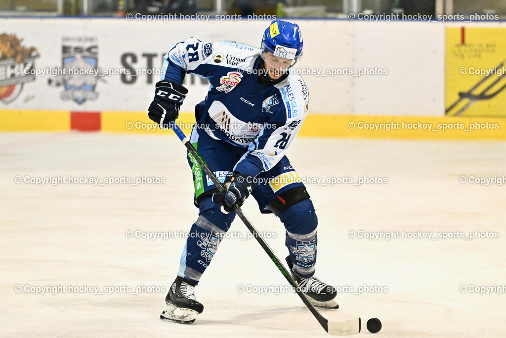 ESC Steindorf vs. MET PHOTOVOLTAIK HORNETS SPITTAL | #28 Bacher Stefan ESC Steindorf, ESC Steindorf vs. MET PHOTOVOLTAIK HORNETS SPITTAL, ESC Steindorf vs. MET PHOTOVOLTAIK HORNETS SPITTAL am 26.10.2024 in Steindorf (Ossiachersee Halle), Austria, (Photo by Bernd Stefan)