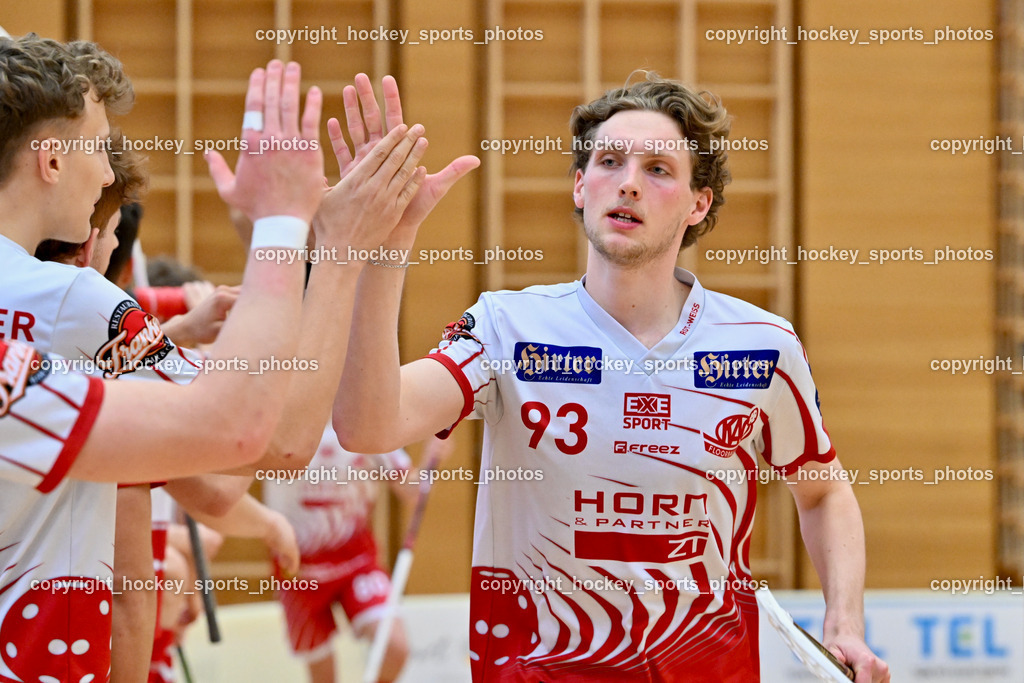 VSV Unihockye vs. KAC Floorball | #93 Marcel Gappmayer KAC Floorball, VSV Unihockye vs. KAC Floorball, VSV Unihockye vs. KAC Floorball am 13.04.2025 in Villach (Ballspielhalle St. Martin), Austria, (Photo by Bernd Stefan)