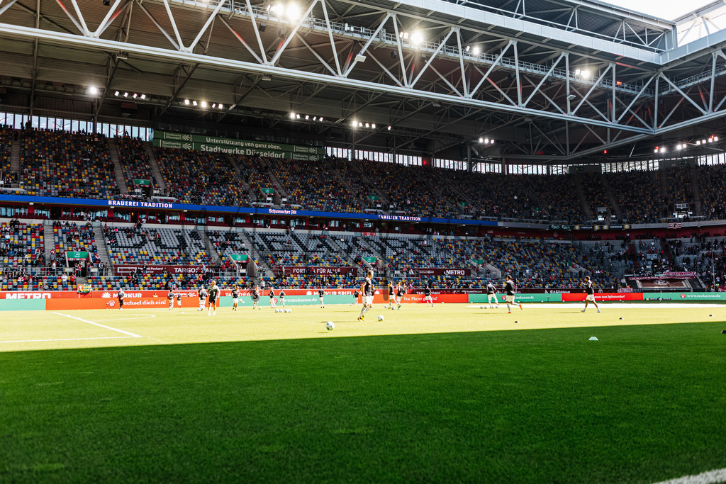 2. Bundesliga, Saison 2024/25, 28. Spieltag: Fortuna Düsseldorf - SC Preußen Münster | Düsseldorf, 05.04.2025: 2. Bundesliga, 28. Spieltag, Fortuna Düsseldorf gegen SC Preußen Münster in der Merkur Spiel-Arena in Düsseldorf. Foto: sportfotografie.ms | Markus Paletta - Realisiert mit Pictrs.com